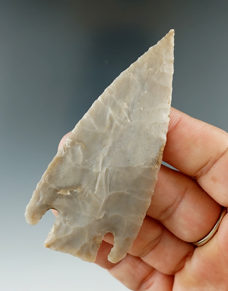 3 3/16" very well styled Marshall found in Central Texas. Ex. Townsend collection. 2 COAs.