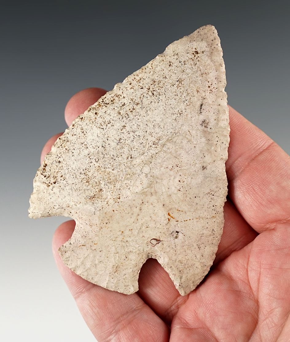 Classic style 3 5/8" Hopewell Snyders found in Illinois.