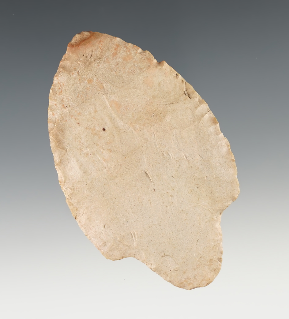 3 11/16" Adena Knife that is very well flaked found in Illinois.