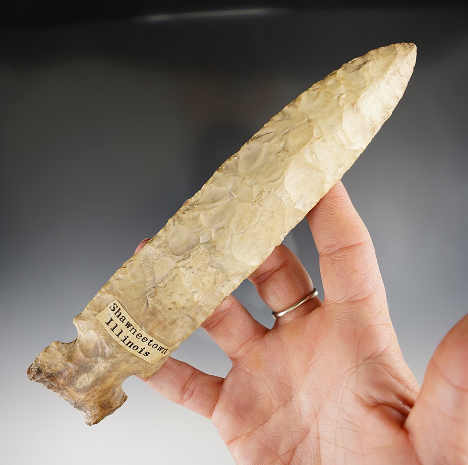 7 3/16" Graham Cave with excellent mineral deposits on surface - Gallatin Co., Illinois.