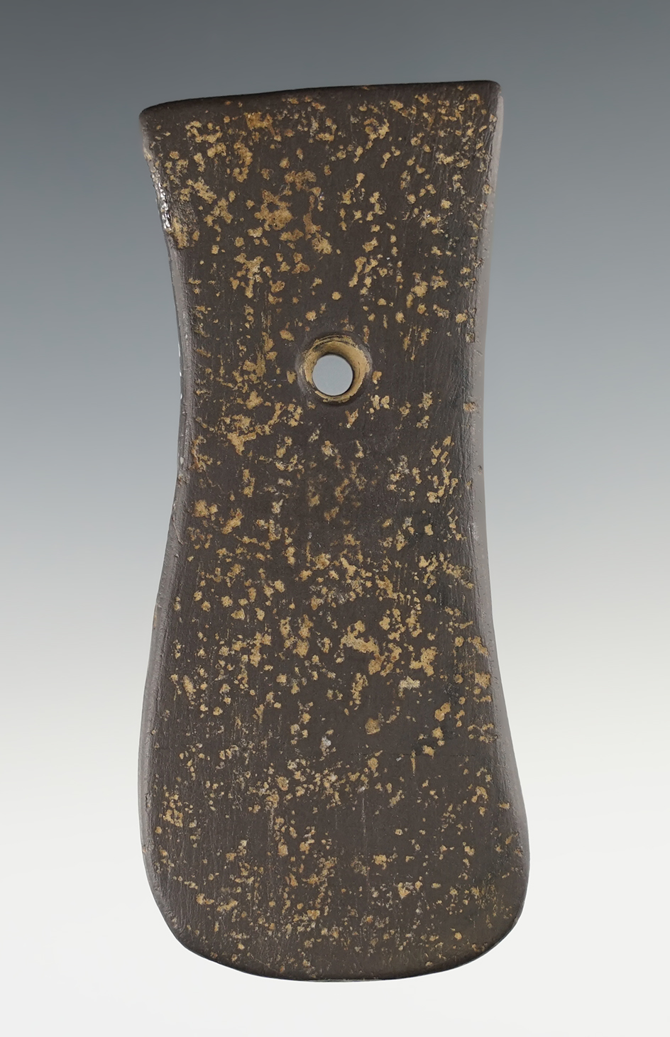 Uniquely styled 4 1/8" Keyhole Pendant made from Hardstone. Found near Ada, Hardin Co., Ohio.