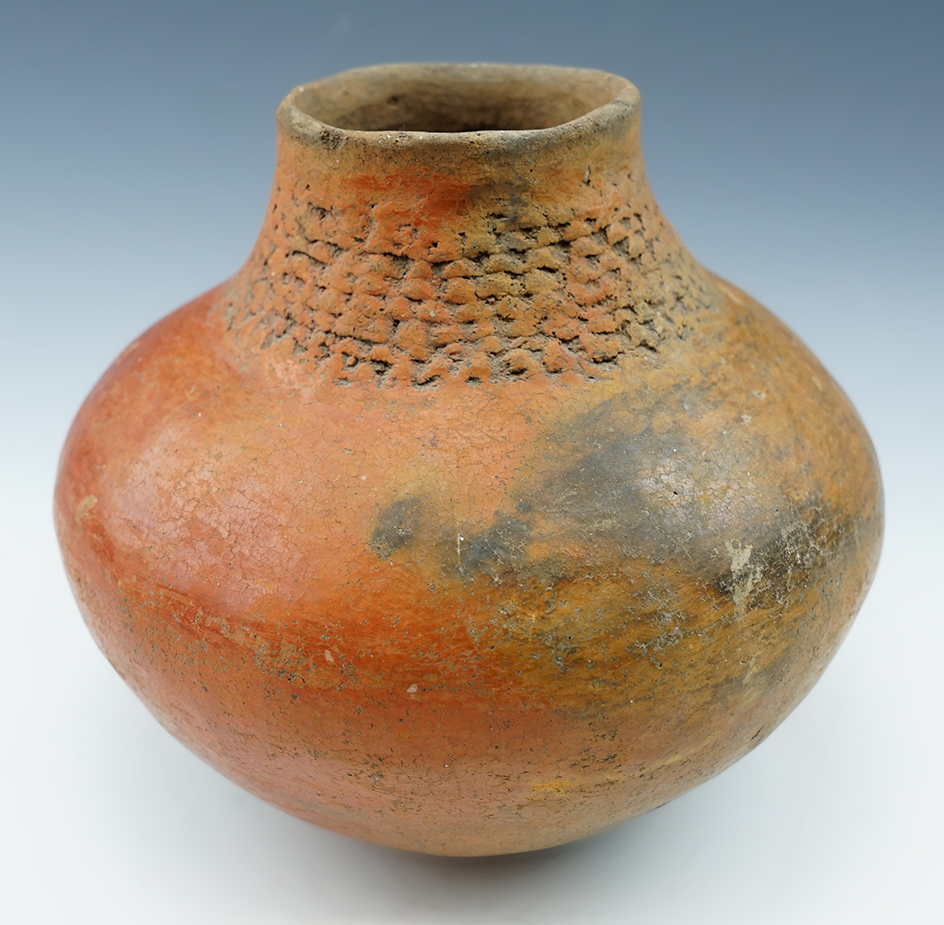 Nicely styled 6" wide x 5" tall  Prehistoric Southwestern pottery vessel - New Mexico. Excellent con