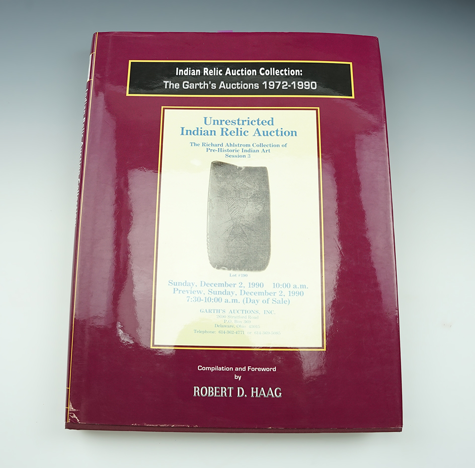 Hardcover book  "Indian Relic Collection-The Painter Creek Auctions 1972-1990" by  Haag.