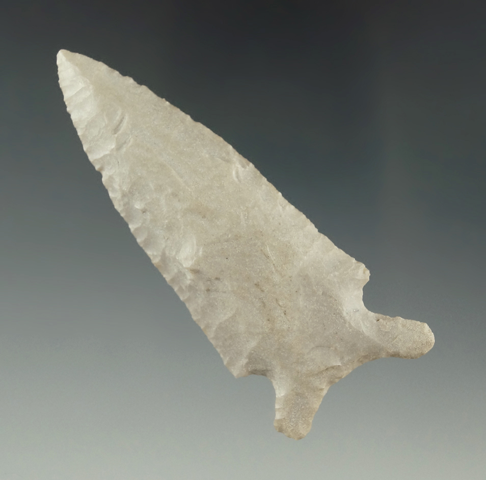 Beautifully styled 3" Graham cave made from Oolithic chert found in Missouri.  Partain COA.