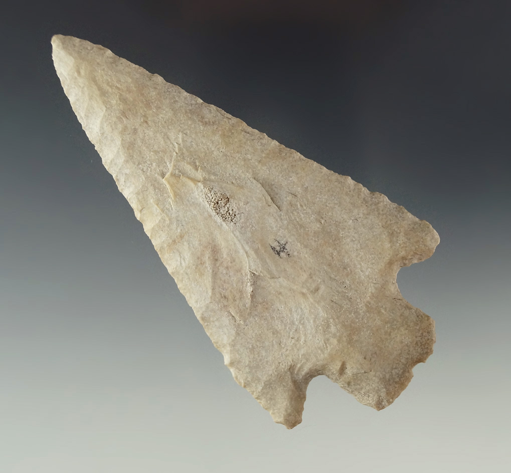 3 15/16" Kays point found in the Missouri/Illinois area made from Oolithic chert. Jackson COA.