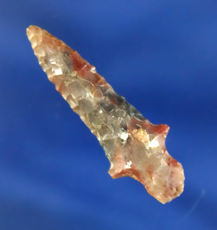 Attractive multicolored material on this 1 7/16" Klickitat Dagger  found near the Columbia River.