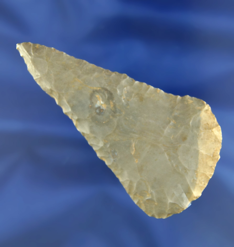 3 1/2" nicely beveled Hornstone Cobbs Knife found in Ohio.