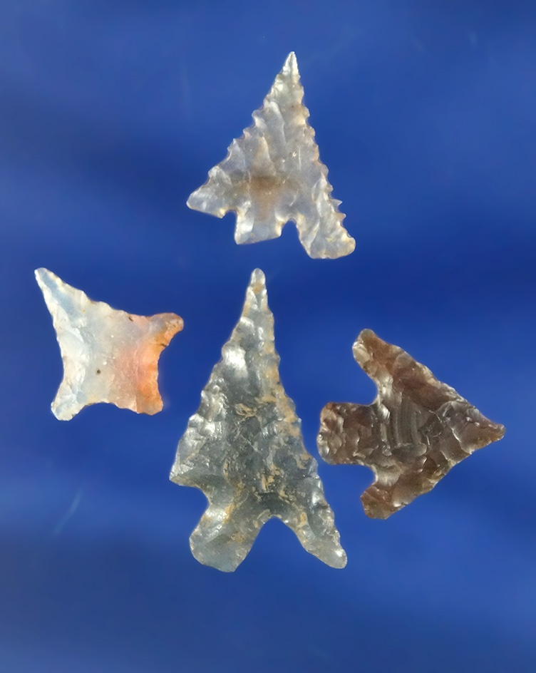 Four Gempoints found near the Columbia River, largest is 15/16"