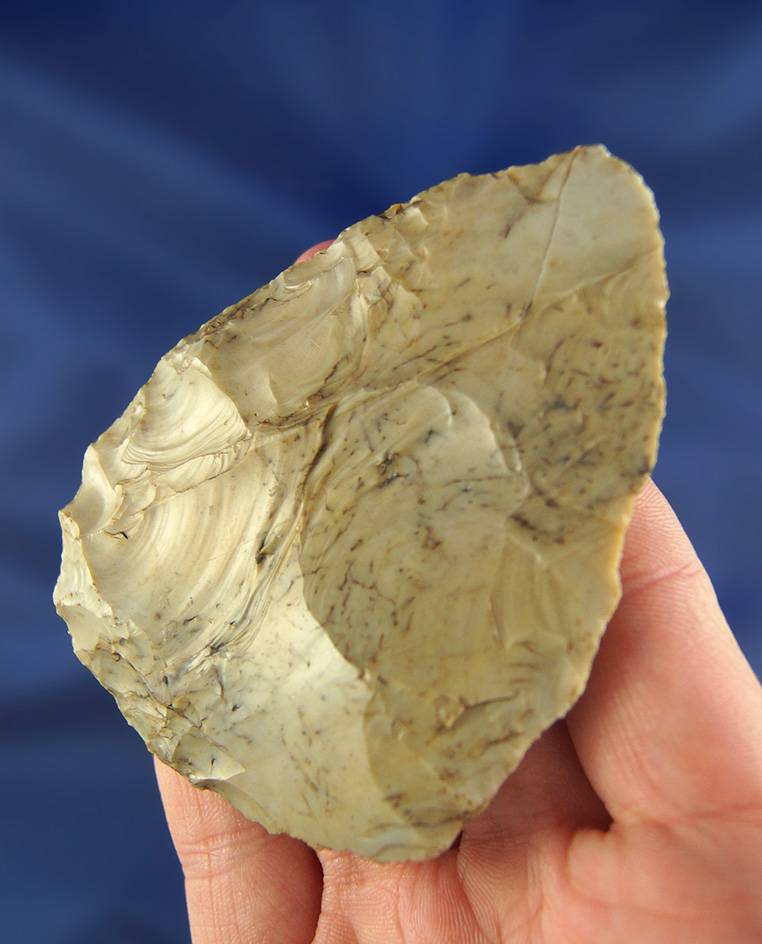 3 1/8" Flint Ridge Flint Blade found in Ross Co.,  Ohio Ex. Cassidy collection