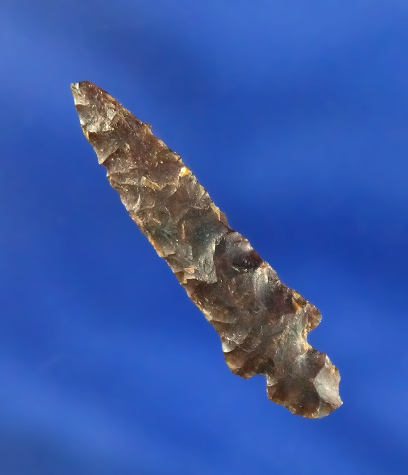 Nicely styled 1 1/2" Klickitat Dagger found near the John Day River by Kaye Don Bruce.