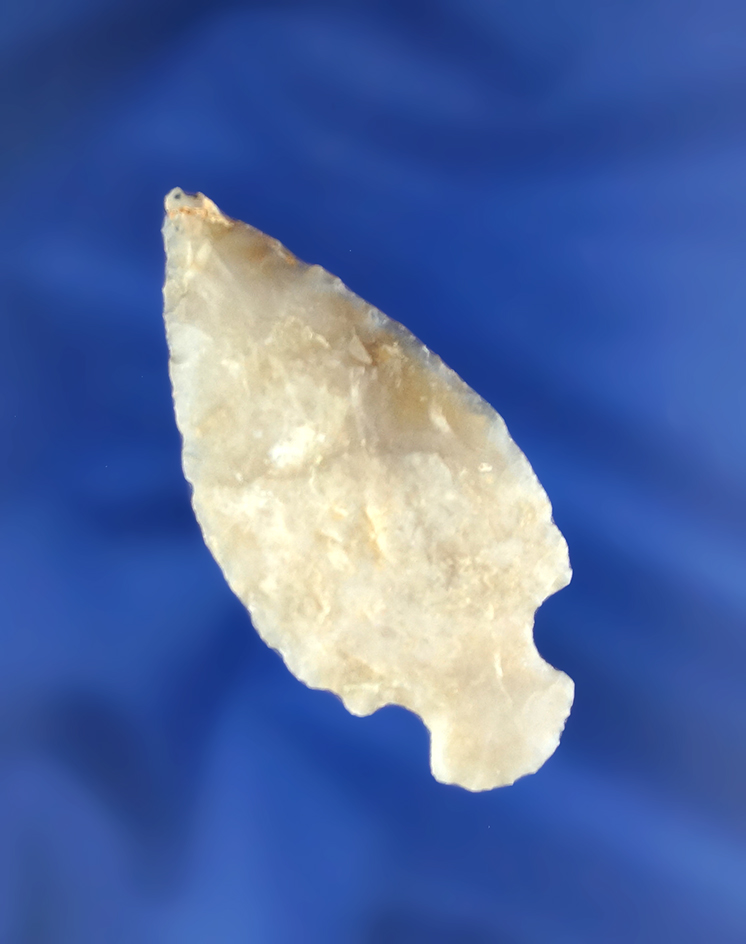 2" highly patinated Cornernotch  found in the High Plains region.