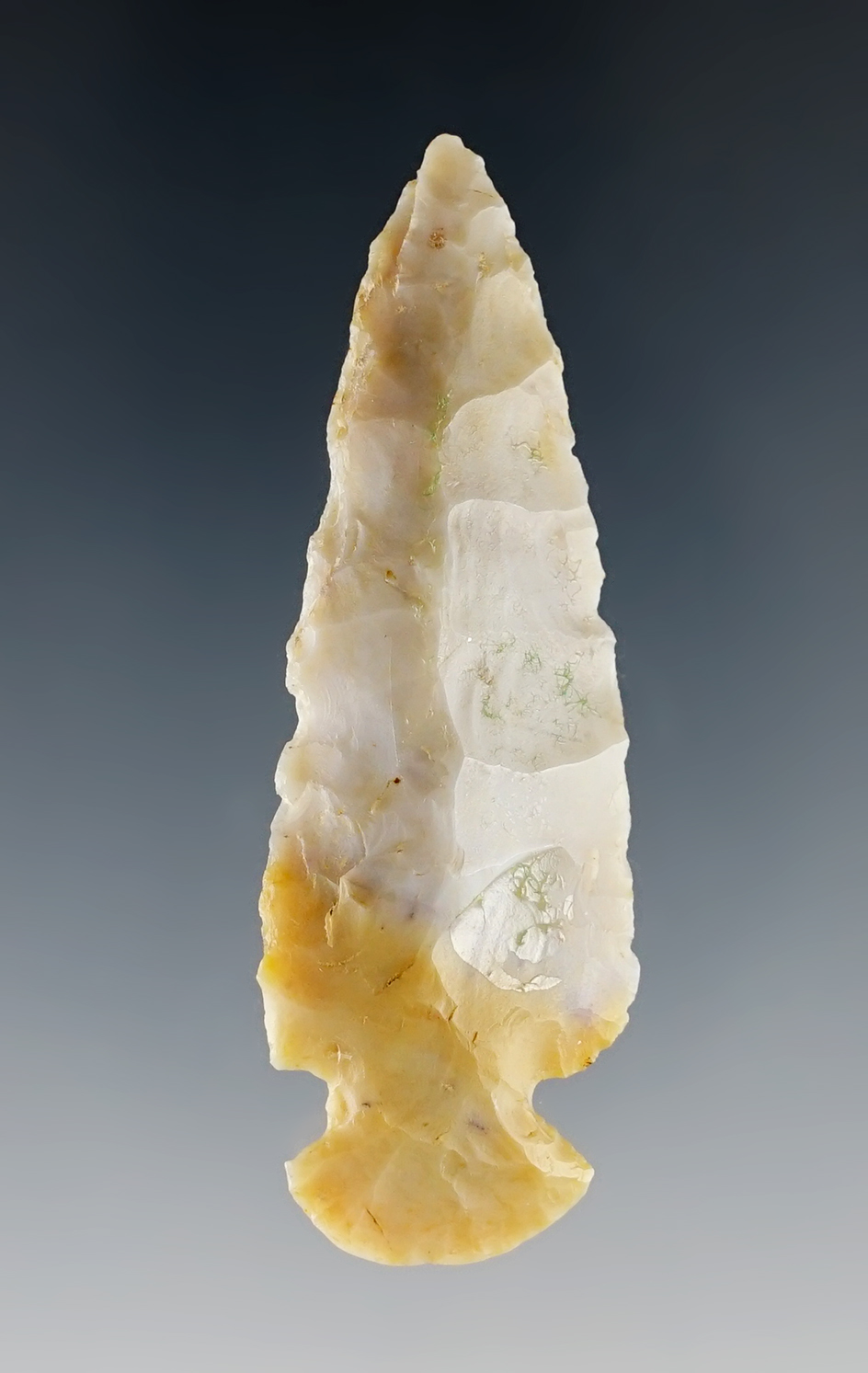 2 7/16" Flint Ridge Dovetail found in Madison Co., Ohio. Ex. Cline collection.