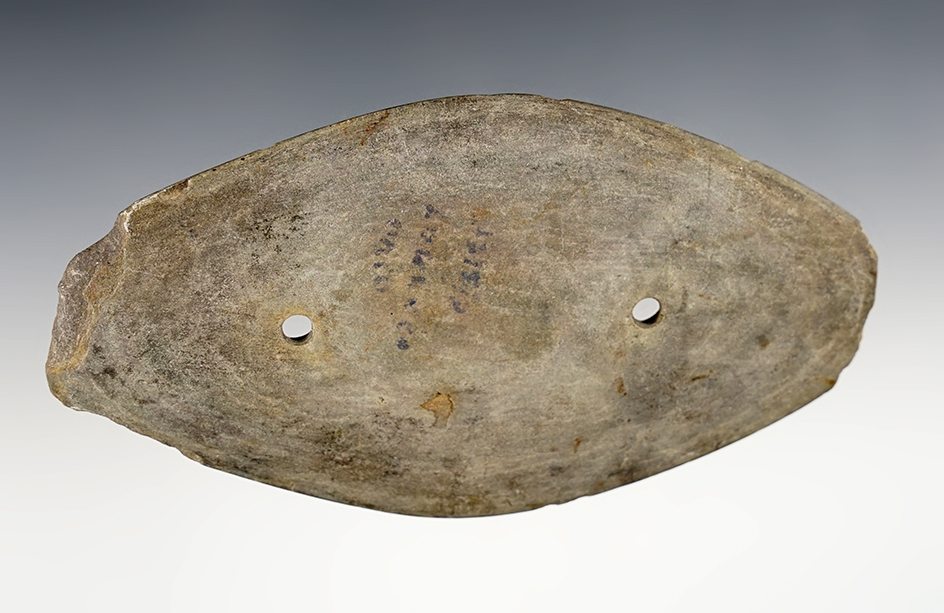 5 1/4" Elliptical Gorget - Logan Co., Ohio. Ex. Hallock, William Platt collections.