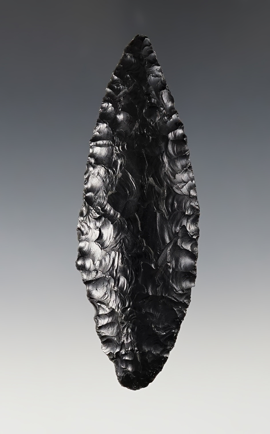 4 1/8" Cascade Knife that is heavily patinated. Ex. Michael Huff, Gordon Erspamer collections. 