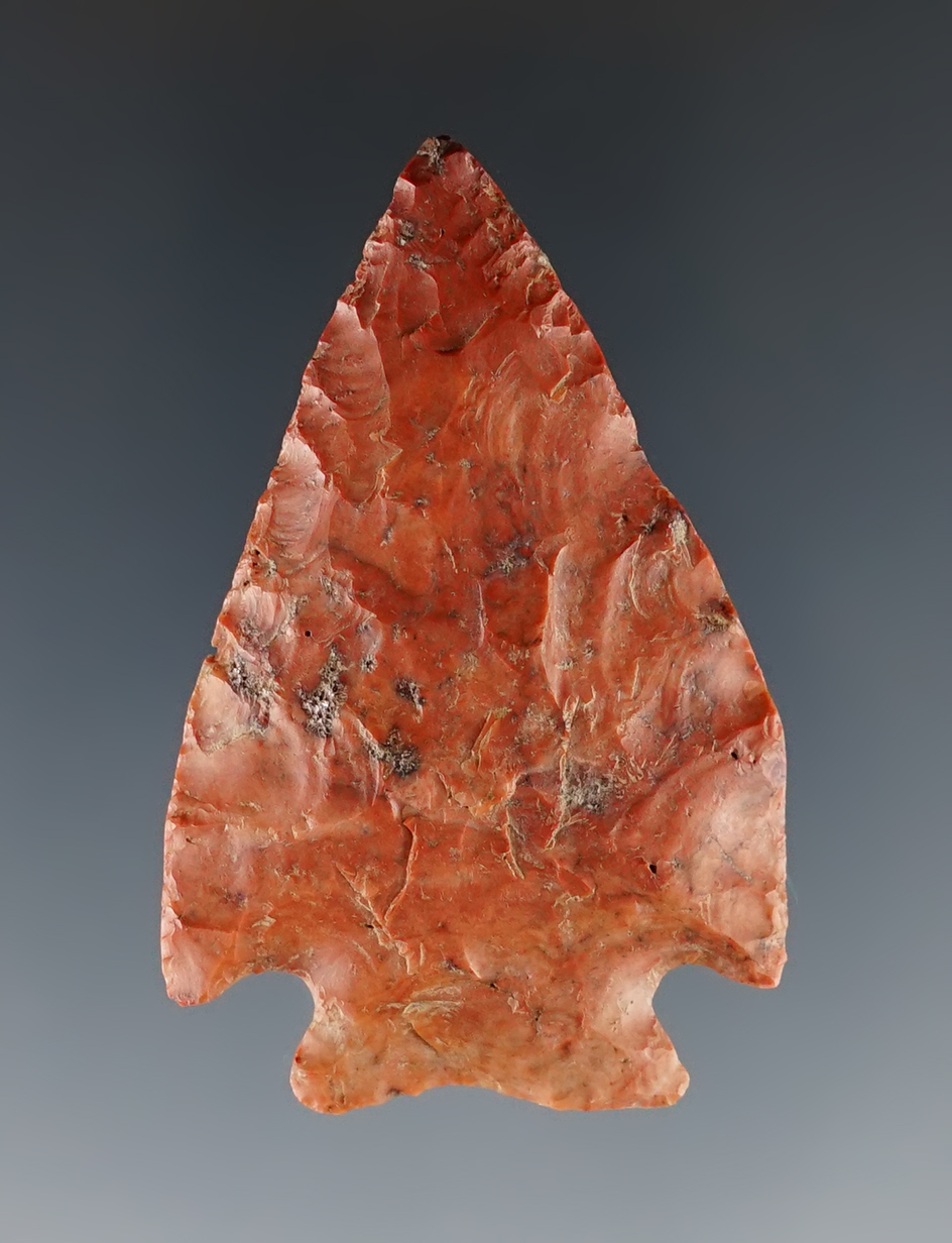 Classic styled 2" Pentagonal - Flint Ridge Flint. Mahoning Co., Ohio. Ex. Robert Converse.