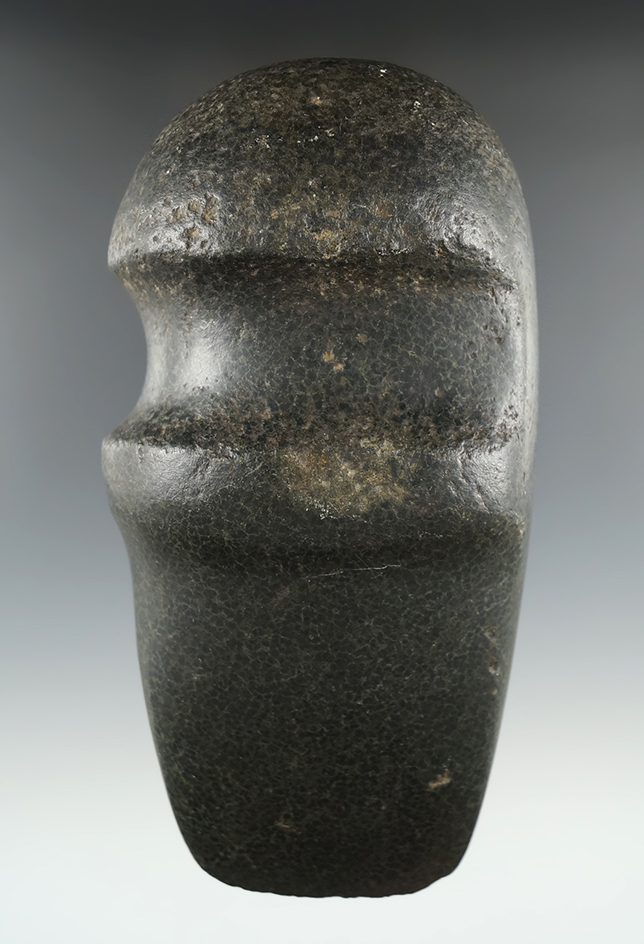 5 ½” Well styled and highly polished Diorite 3/4 Grooved Axe. Found location unknown.