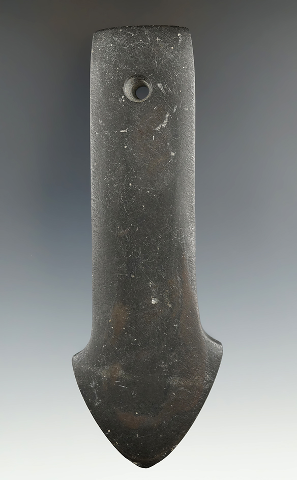 5" Anchor Pendant made from black and brown Slate, found in Ohio. Ex. Tom Davis.