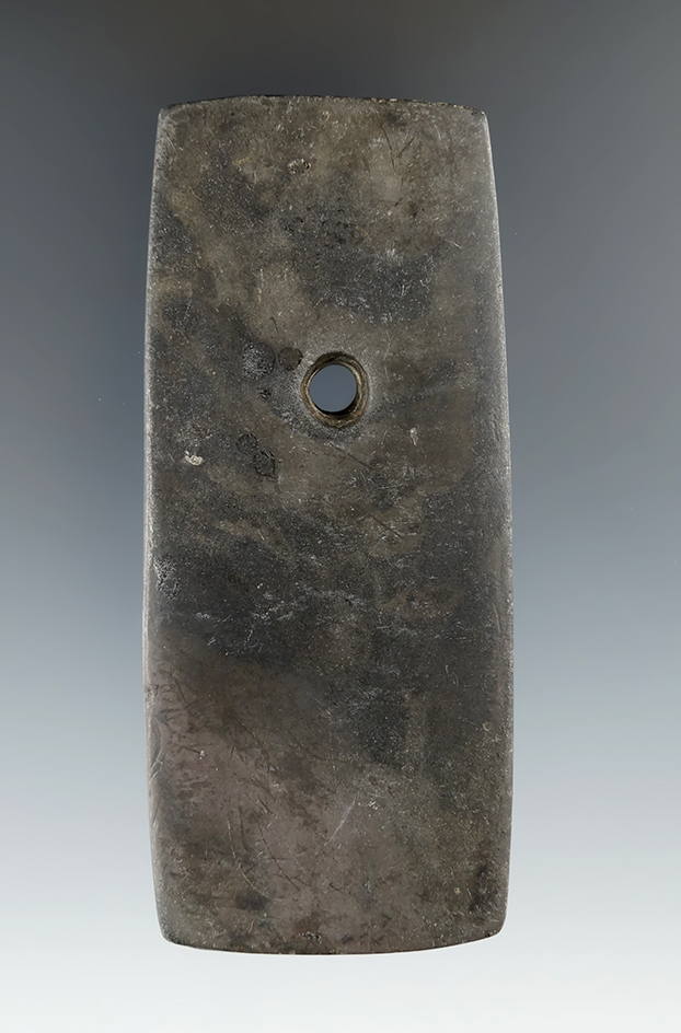 3 7/8" Adena Rectangular Pendant found in Seneca Co., Ohio. Ex. Jack Hooks, Todd Harding.