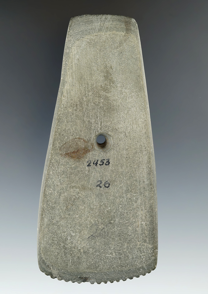 4 5/8" Hopewell Trapezoidal Pendant that is fringed, Montgomery Co., Ohio. Pictured!Ex. Wachtel.