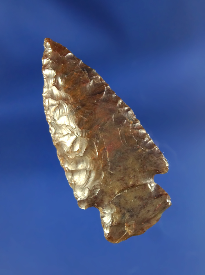 Well styled 1 13/16" Stemmed Dart Point found near Miller's Island, Columbia River in the 1960s.