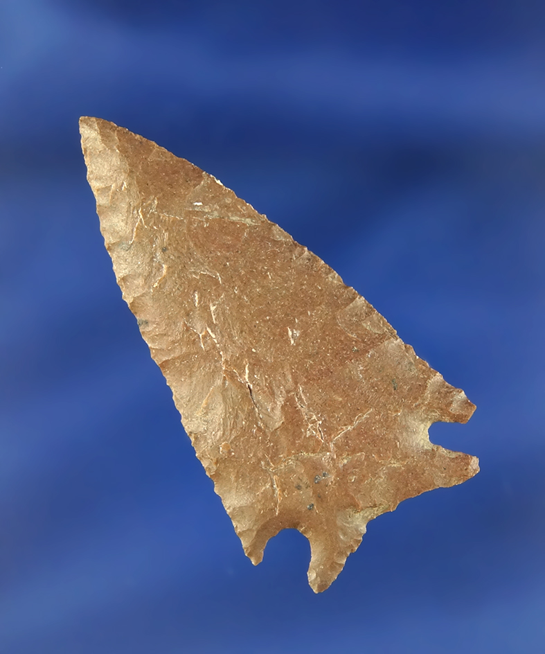 Very nicely flaked 1 15/16" Elko Cornernotch found in Oregon.