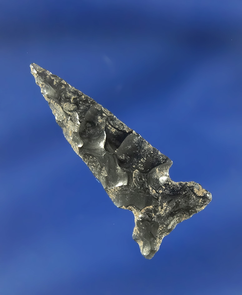 1 1/2" Obsidian Desert Sidenotch found in Oregon near the Columbia River by John Jackson