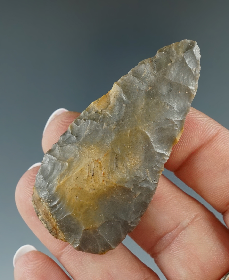 2 5/16" nicely patinated Early Leaf point found in Washington.