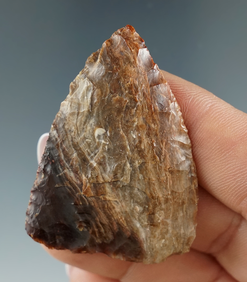 1 15/16" Atlanta Valley Triangular made from beautiful petrified wood found in Atl atl Valley WA.