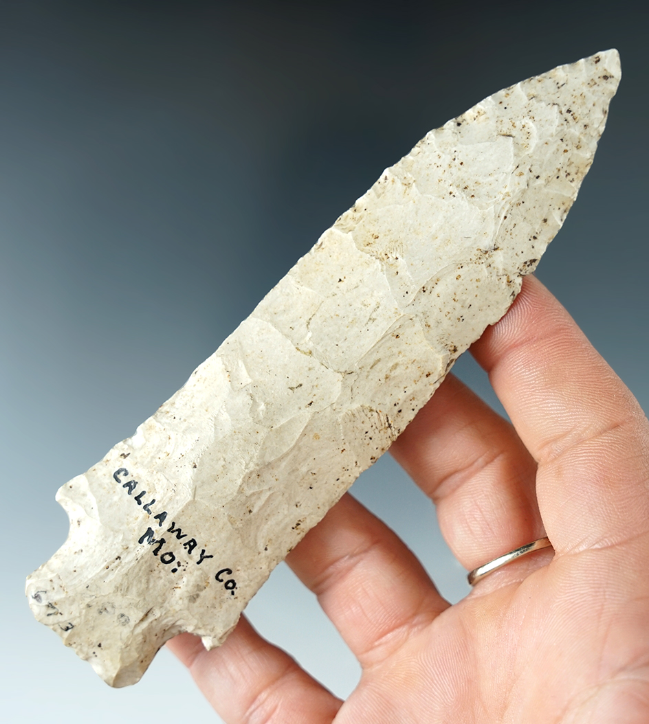 Large 5 1/8" Etley with excellent age on the surface found in Callaway Co., Missouri.