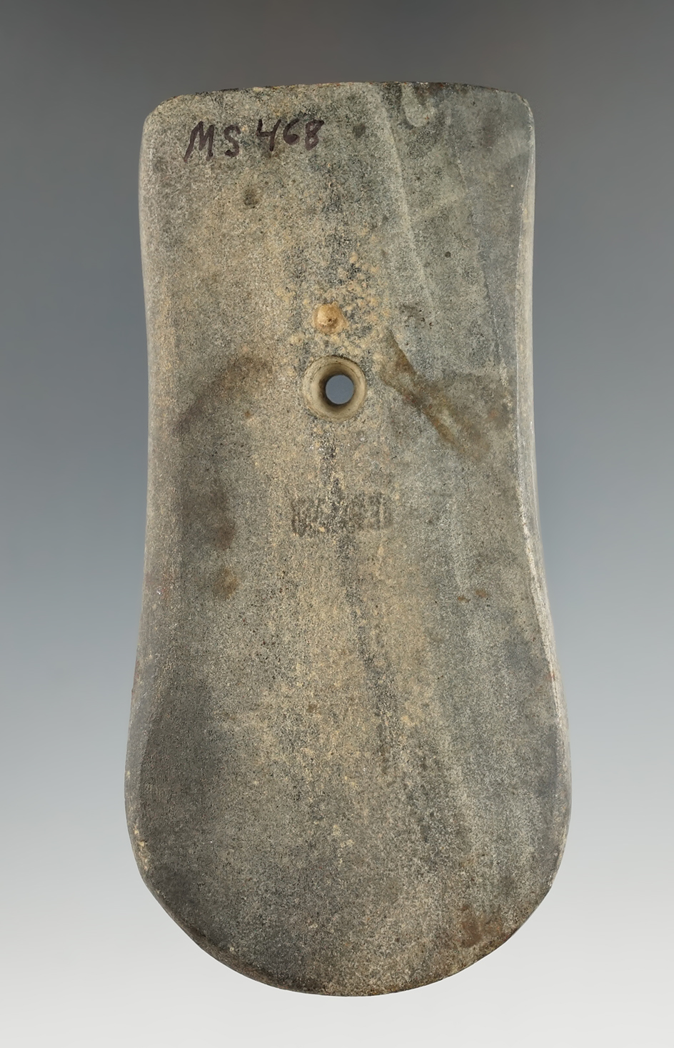 4 9/16" Adena Keyhole Pendant found in or near Ripley, Union Twp., Brown Co., Ohio.