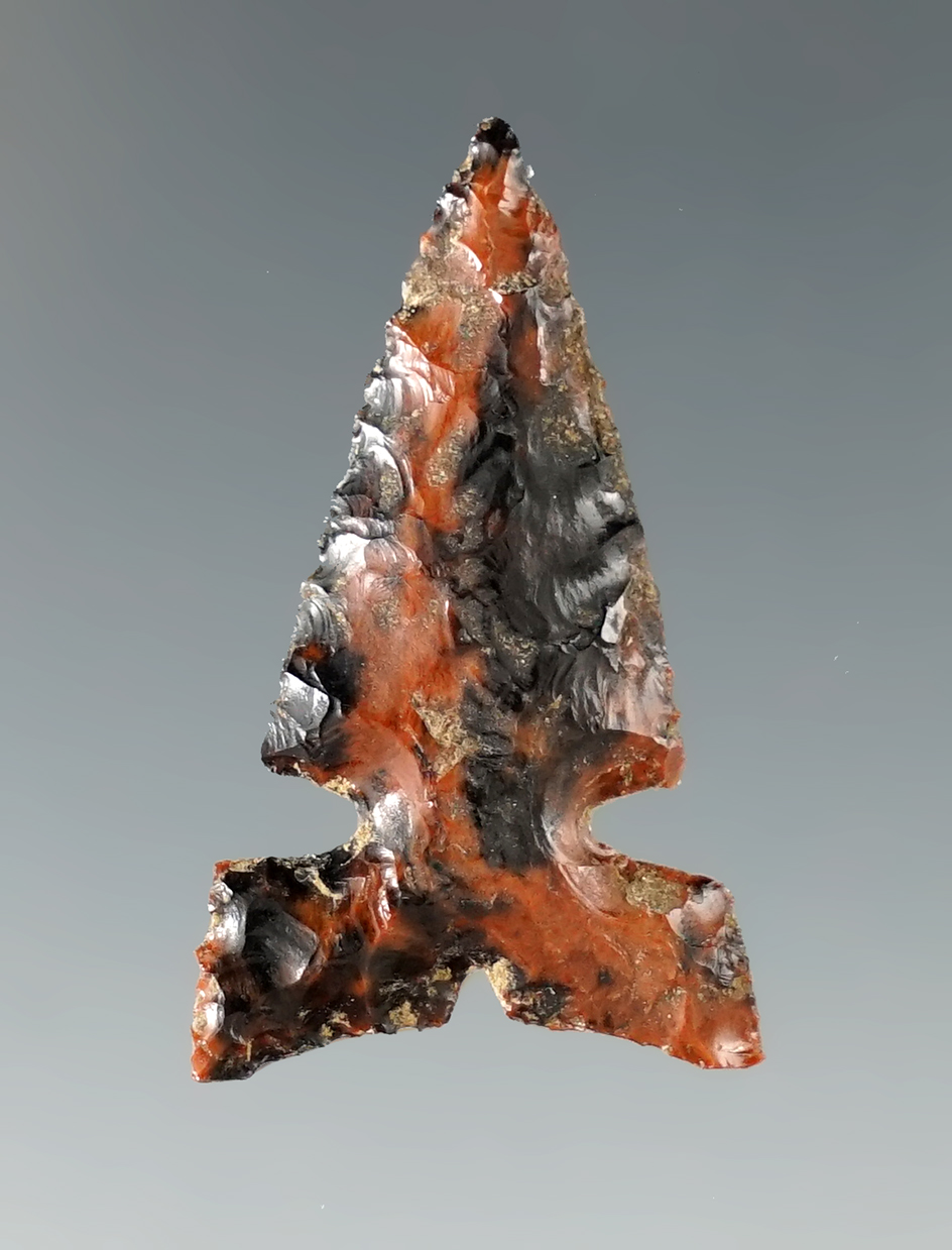 1 1/4" beautifully styled mahogany obsidian Desert Sierra found in the 1950s in, Lake Co., Oregon.