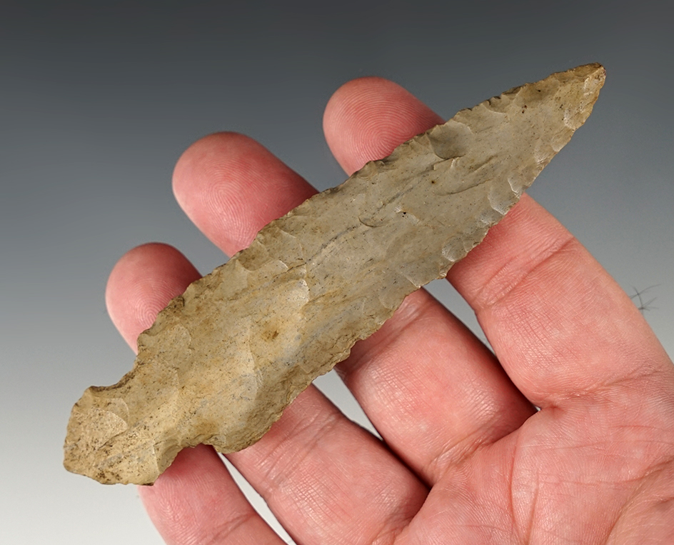 4 5/8" Turkey Tail made from Hornstone found in Kentucky.