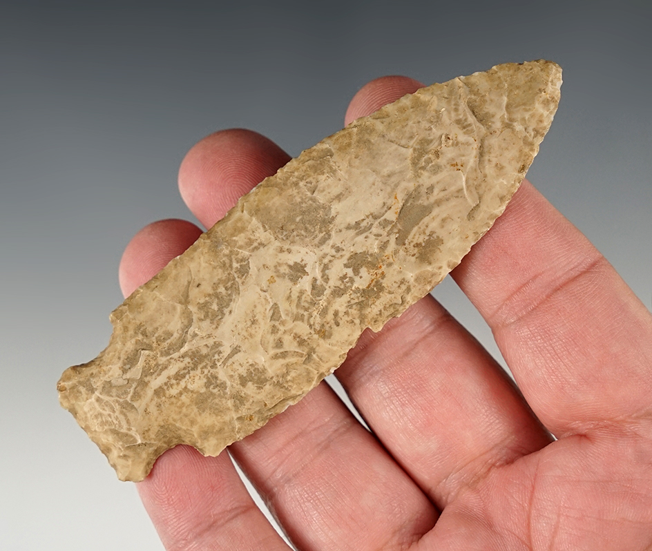 3 15/16" Sidenotch knife found in Illinois.