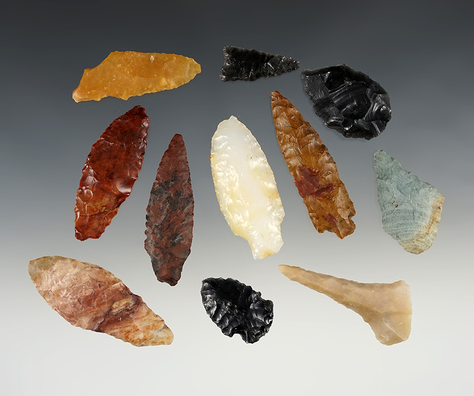 Set of Assorted Points and Tools found in Oregon. Nice variety of materials.