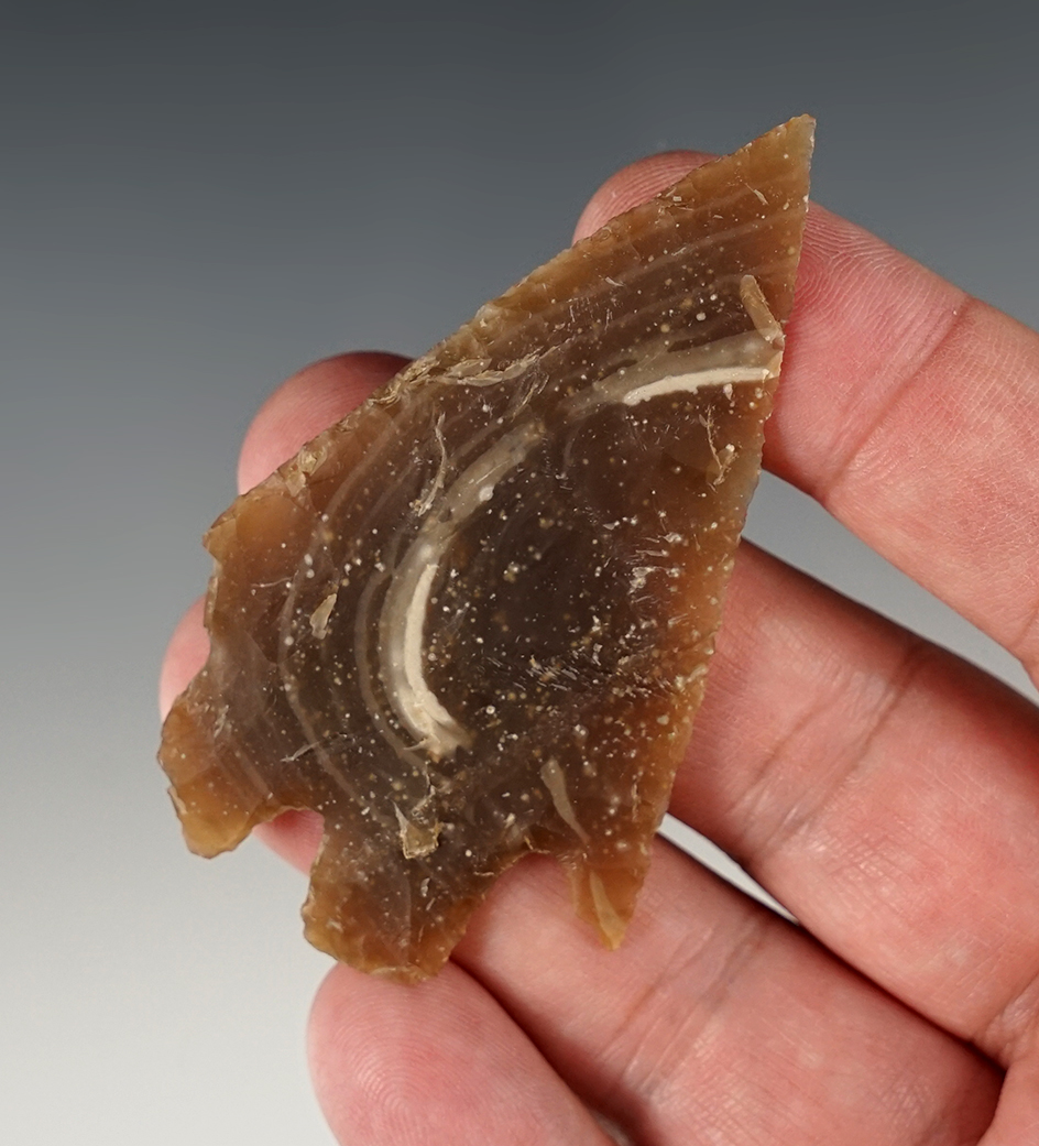 2 3/16" Montell - beautiful highly translucent material with a nice swirl pattern - Texas.