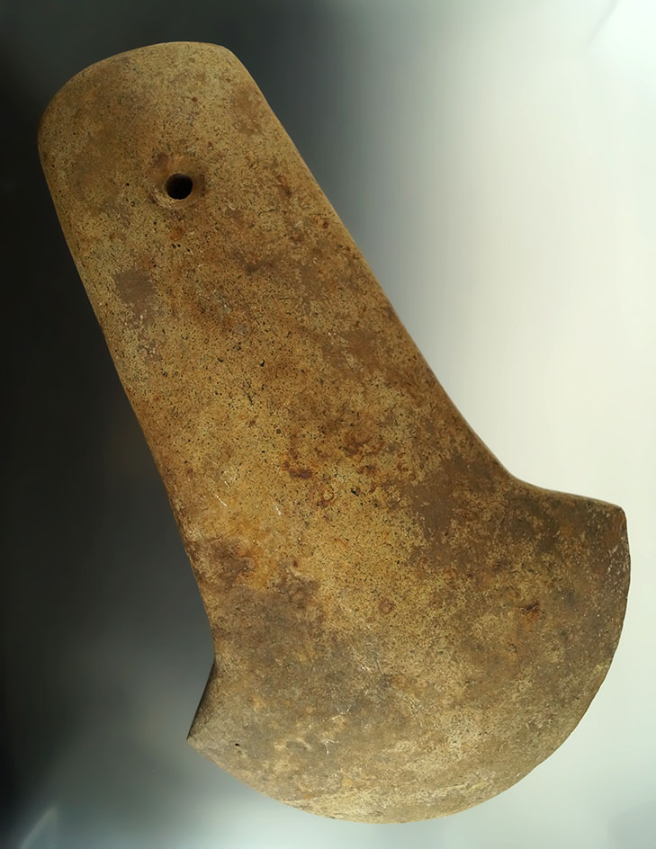 Large heavily patinated 9 1/2" Hardstone drilled Spud in excellent condition - Columbia.