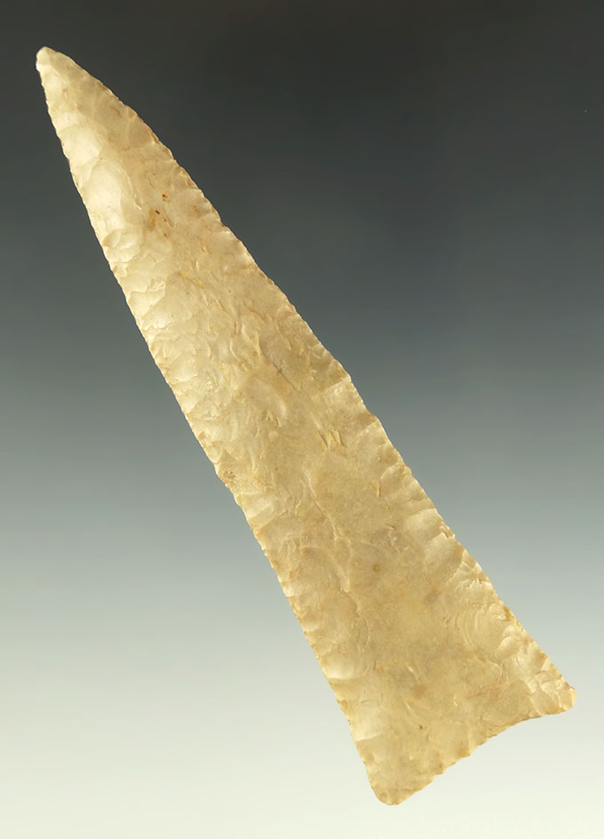 Ex. Perino! Well flaked 4 3/16" Gahagan Knife found in Camp County Texas.  Ex. Museum!