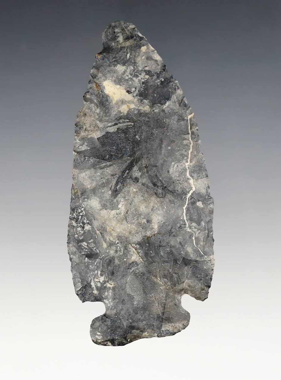 3 1/2" Coshocton Flint Archaic Cornernotch found in Sheffield Twp., Logan Co., Ohio. 