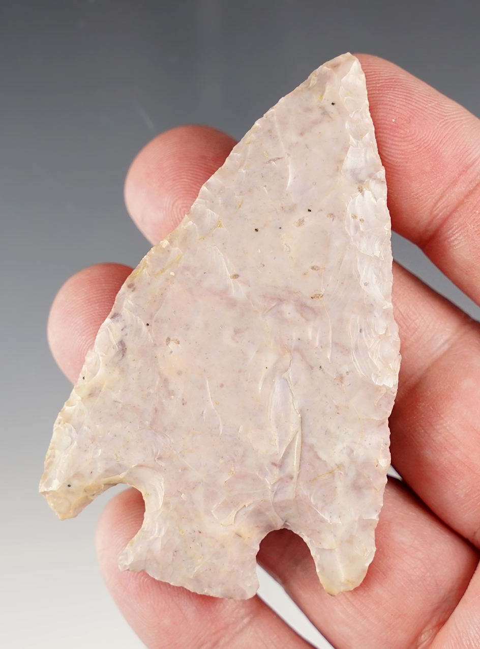 3" Jewel Flint Ridge Hopewell Point. Found in Morrow Co., Ohio. Ex. Doug Hooks. 