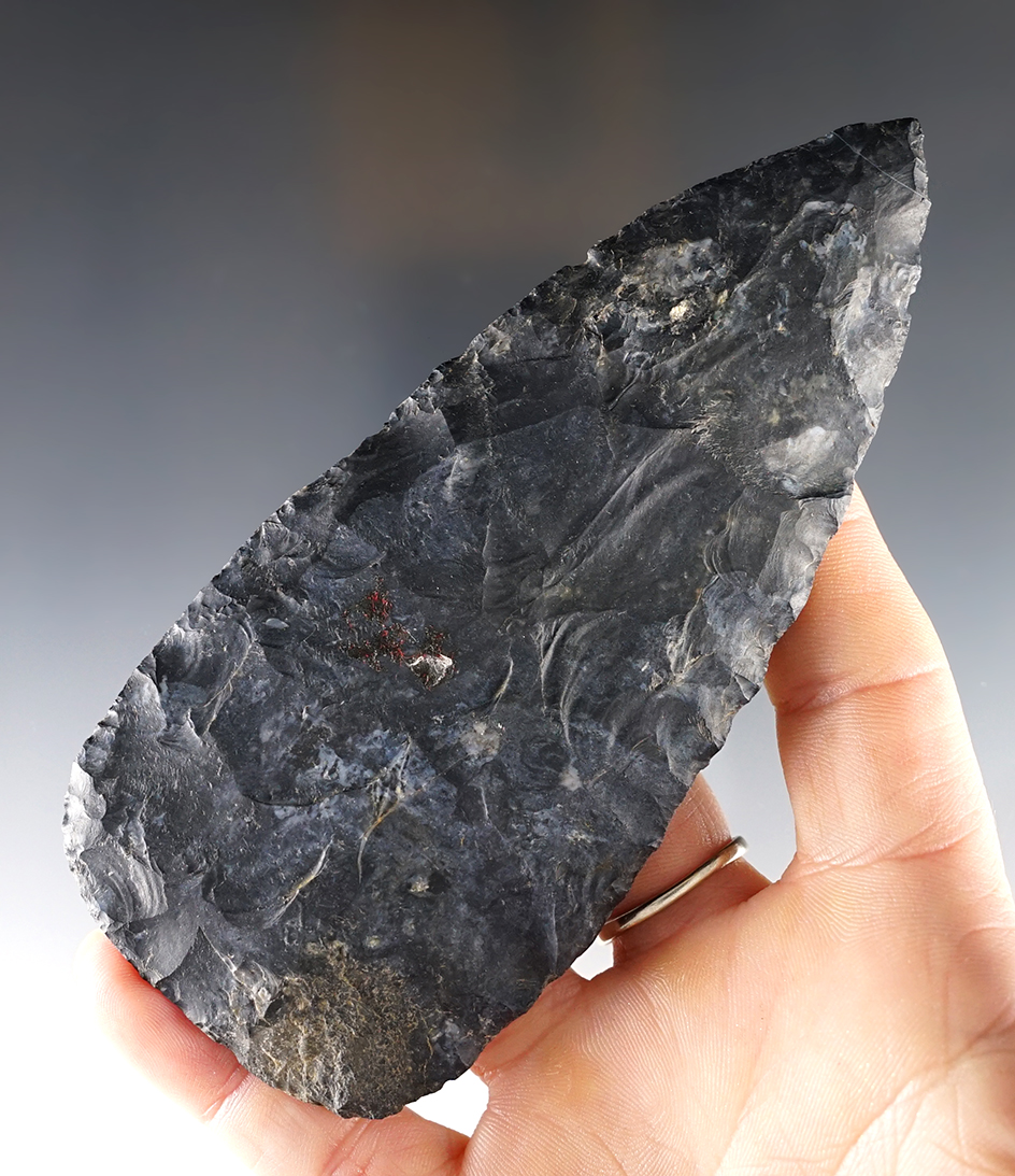 4 15/16" Cache Blade from Coshocton Flint. From the 1898 Holmes County Cache!