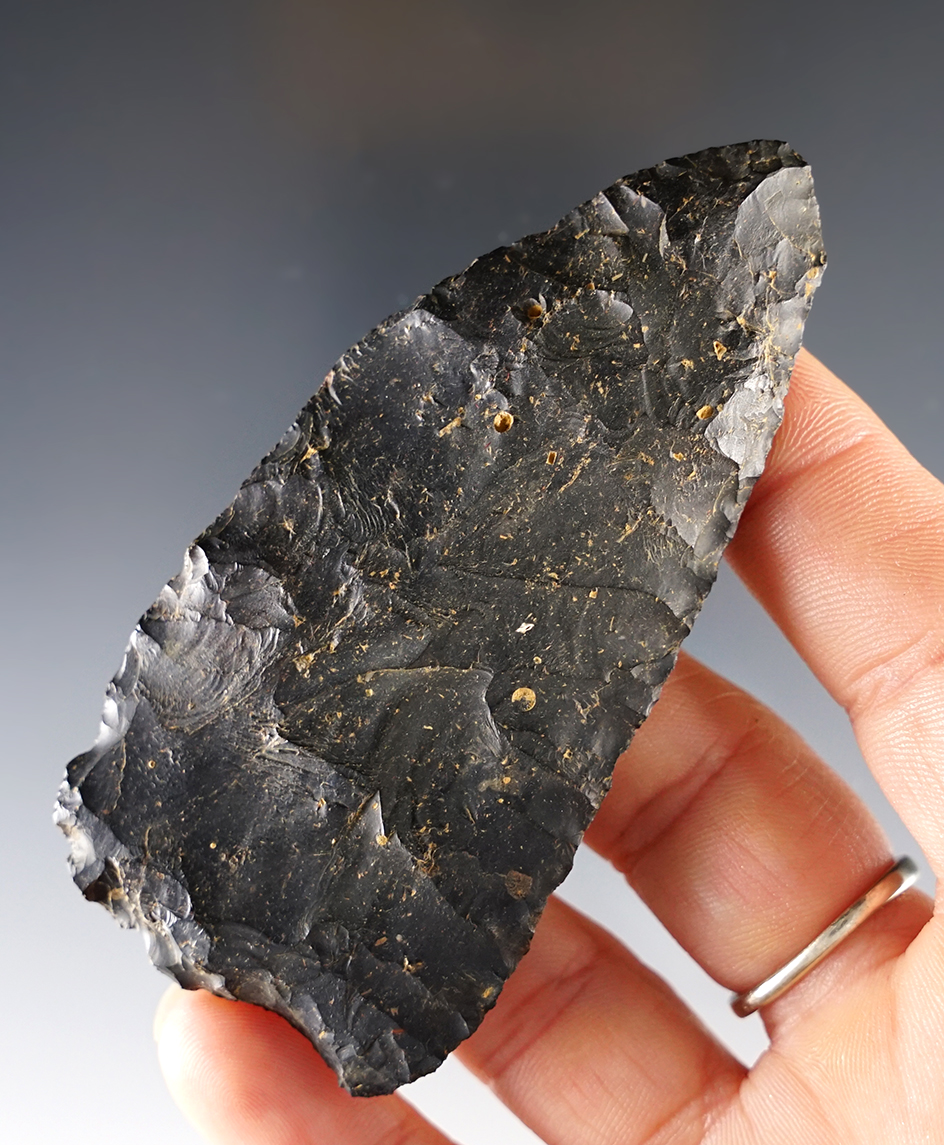 3 3/8" Cache Blade from Coshocton Flint. From the Medina County Cache!