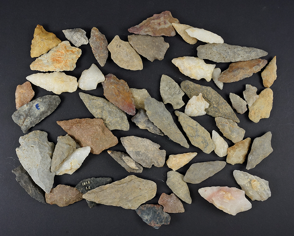 Set of 50 points found in the Eastern U.S. The largest is 2 3/4".