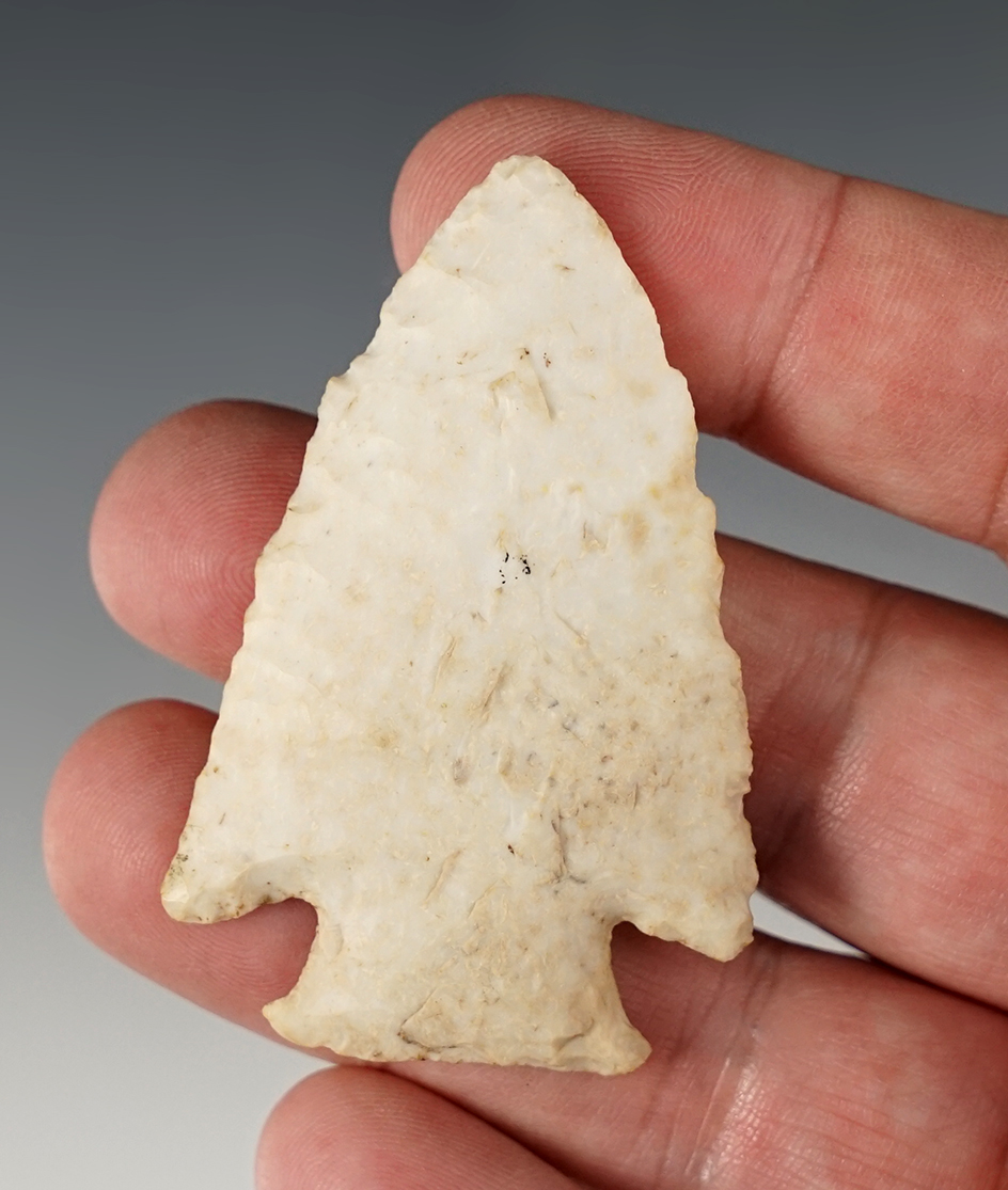 2 3/8" Short Stemmed Hardin found in Pike Co., Illinois.