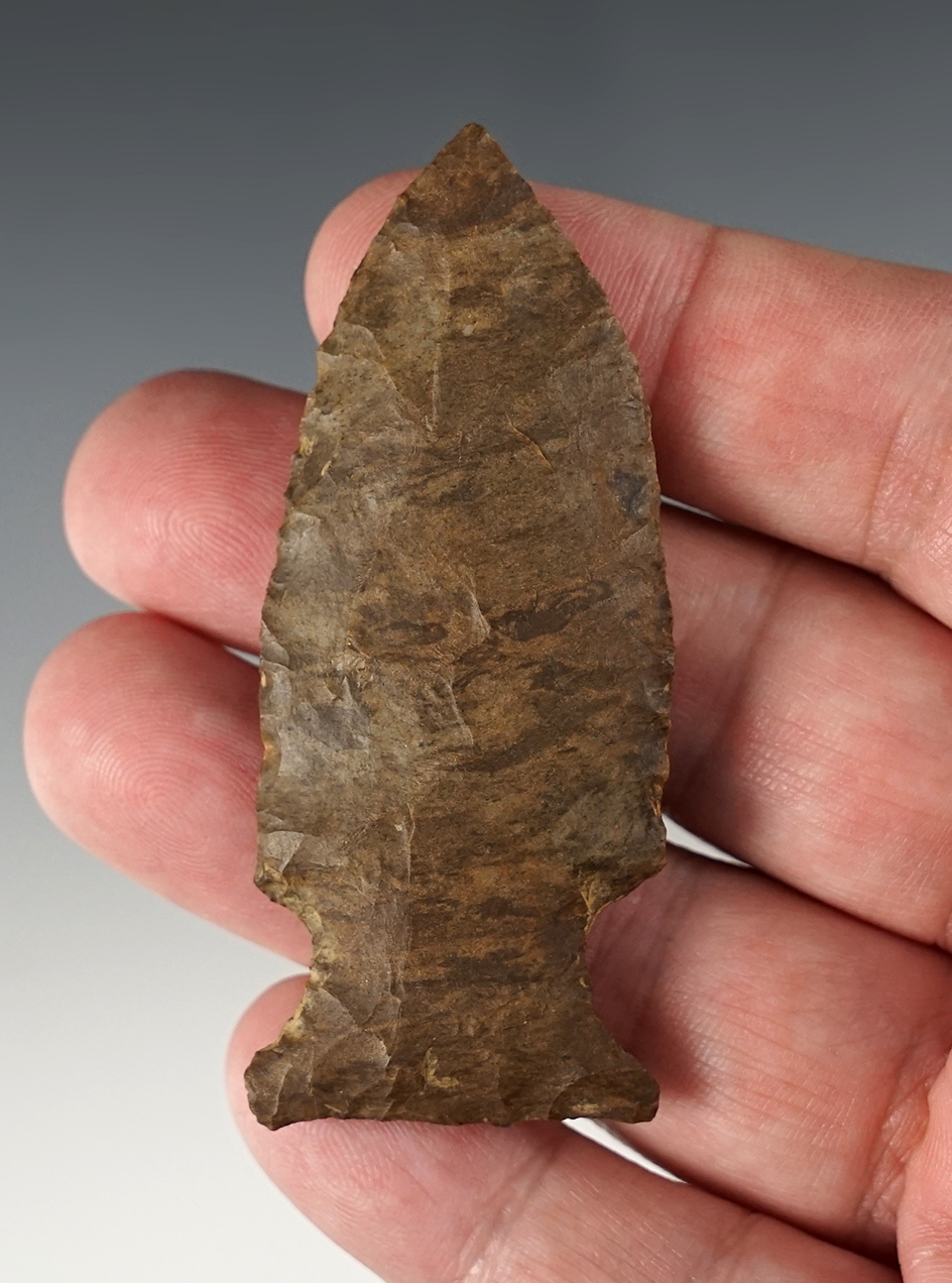 2 3/4" Baker's Creek Points found in Benton Co., Tennessee, made from attractive Dover Flint.