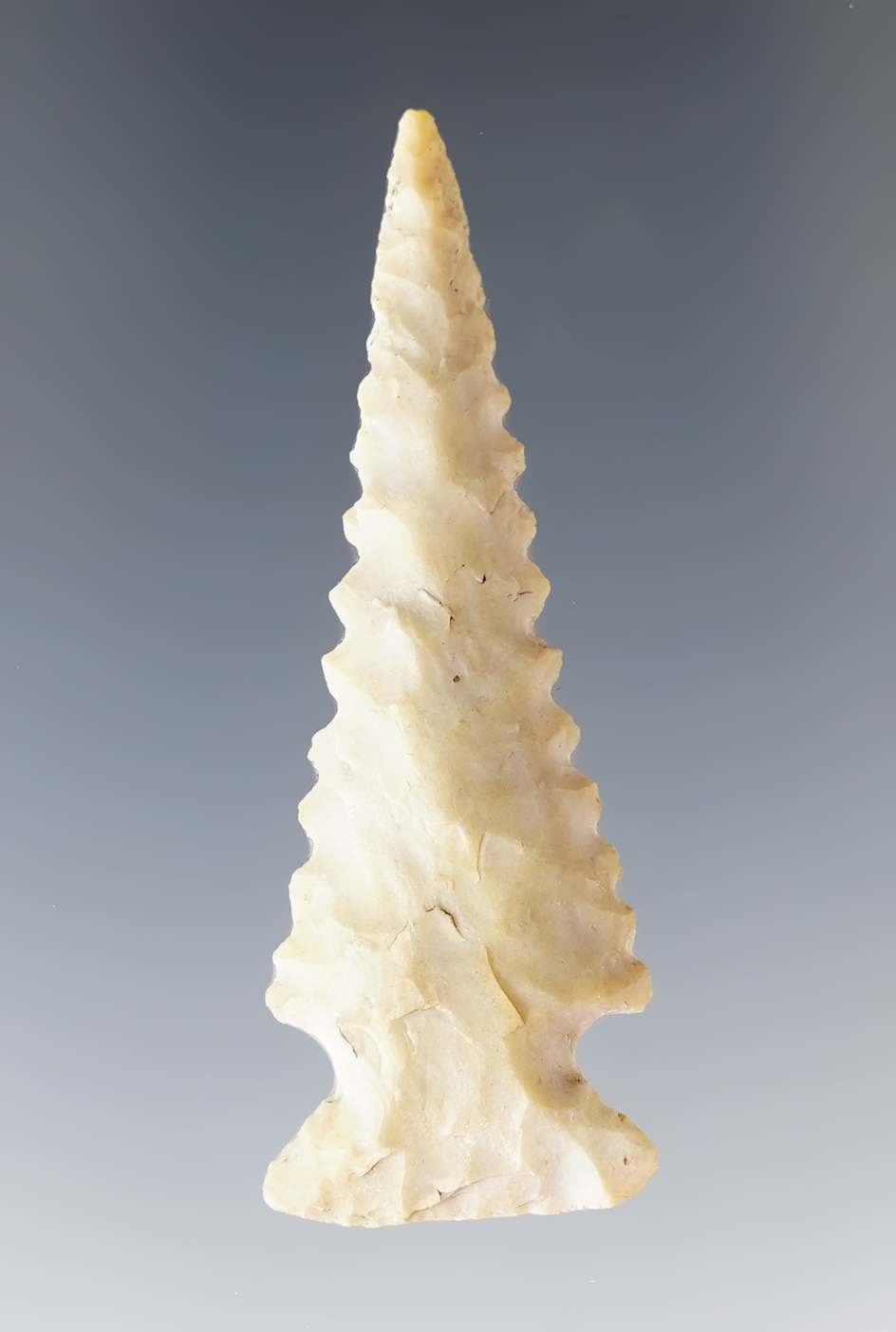 Nicely serrated 2 1/16" Ensor found in in Texas.