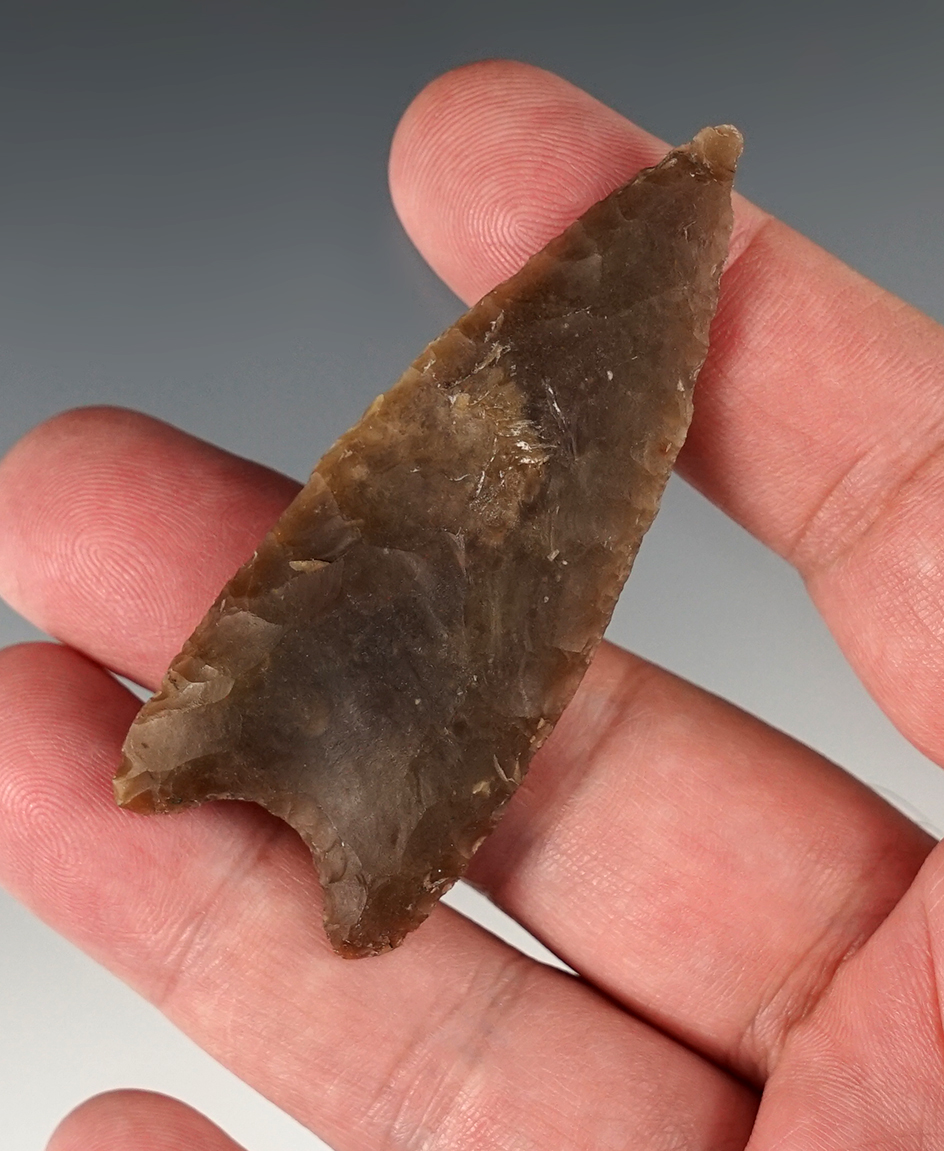 2 11/16" Kinney made from Edwards Plateau Chert, found in Texas. Partain and Jackson COA's.