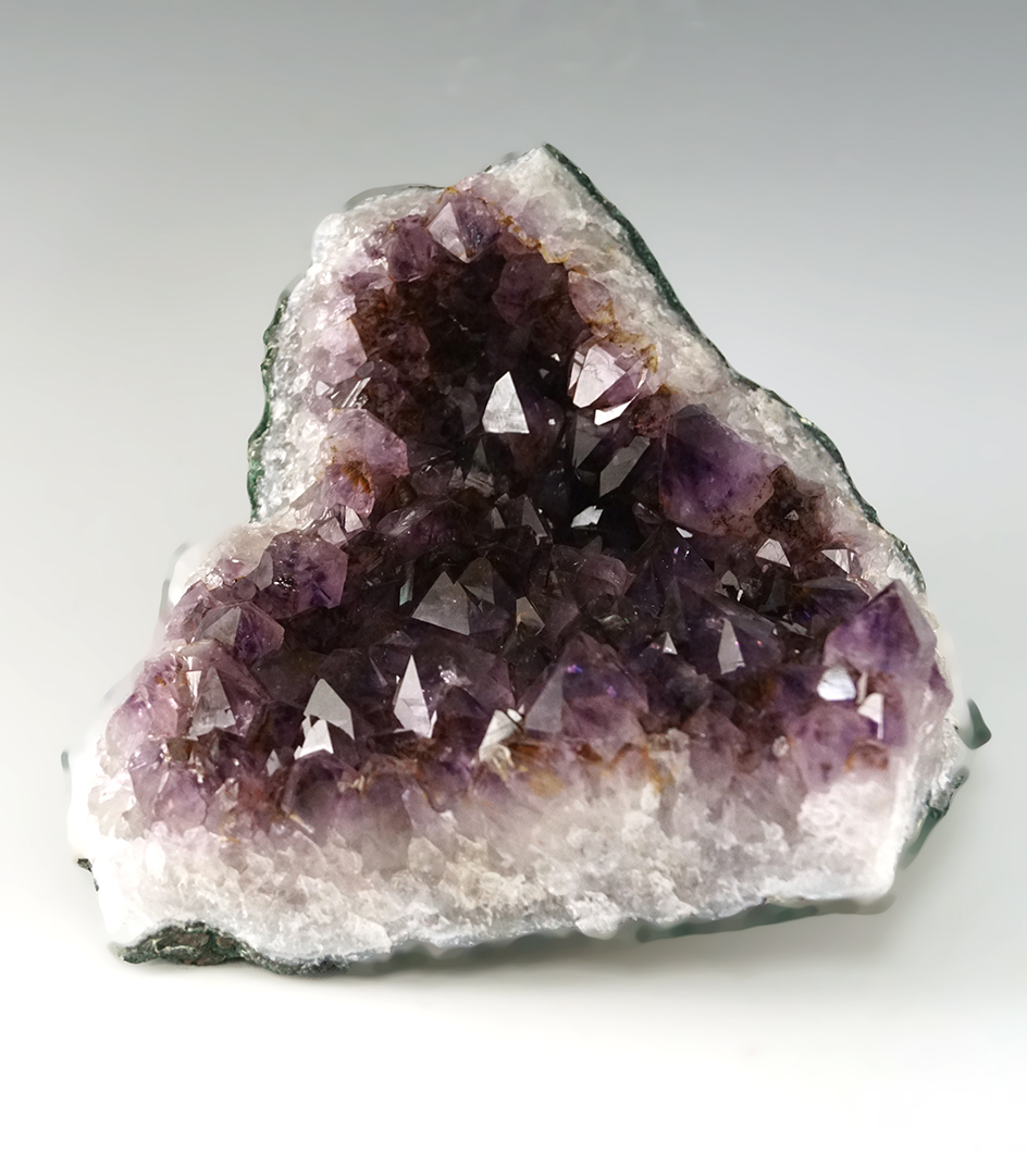 Beautiful 6" tall section of Ammonite crystals that make an excellent display.