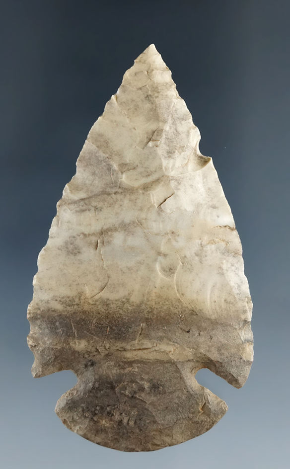 2 3/4" Dovetail found by Bill James in Jefferson Co., Indiana. Nice material, good flaking.