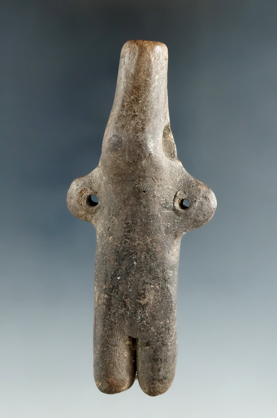 3 5/8" Ceramic Whistle found in Peru. Comes with a Bennett COA.