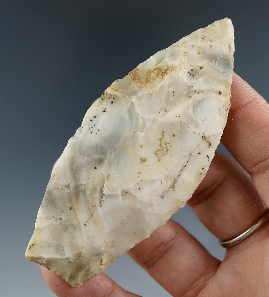 3 1/2" Mozarkite Flint Agate Basin found in Miller Co., Missouri. Comes with a Bennett COA.